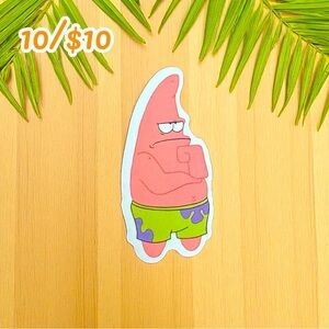 Patrick Star Arms Crossed Sticker – Funny SpongeBob Meme Vinyl Decal